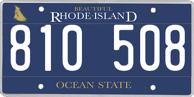 RI license plate 810508