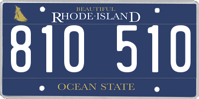 RI license plate 810510