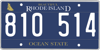 RI license plate 810514