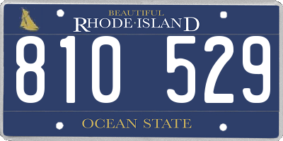 RI license plate 810529