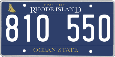 RI license plate 810550
