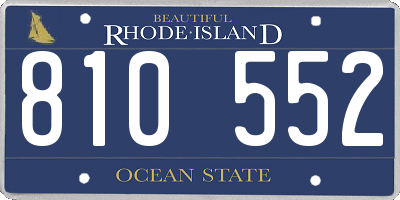RI license plate 810552