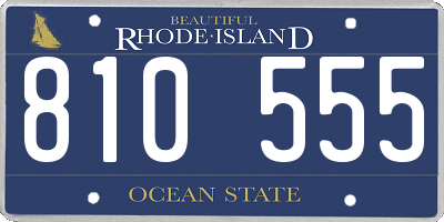 RI license plate 810555