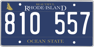 RI license plate 810557