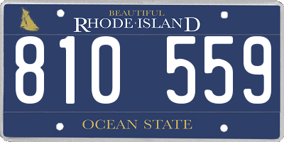 RI license plate 810559