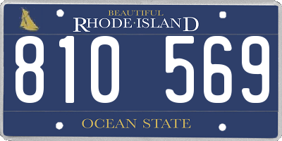 RI license plate 810569