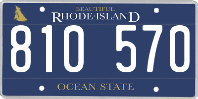 RI license plate 810570