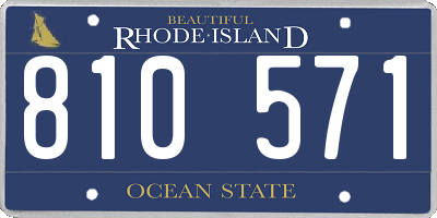 RI license plate 810571