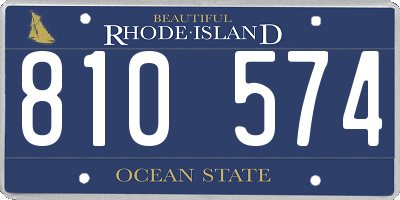 RI license plate 810574
