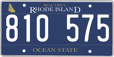 RI license plate 810575