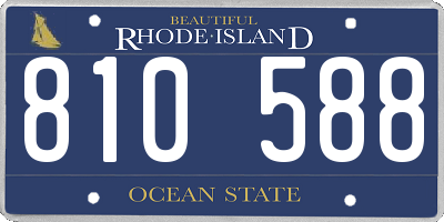 RI license plate 810588