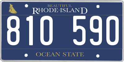 RI license plate 810590