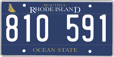 RI license plate 810591