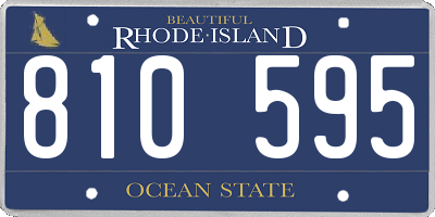 RI license plate 810595