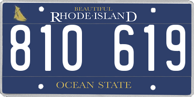 RI license plate 810619