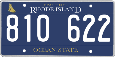 RI license plate 810622