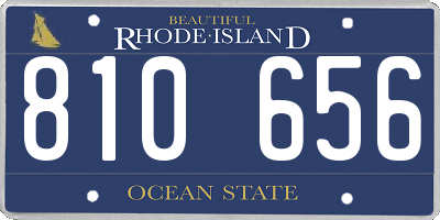 RI license plate 810656