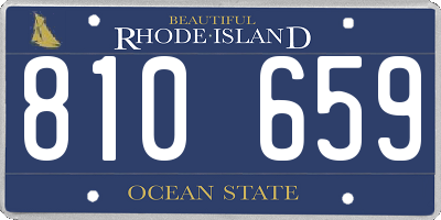 RI license plate 810659