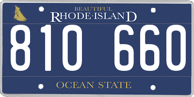 RI license plate 810660