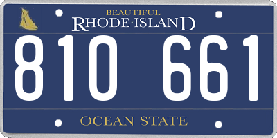 RI license plate 810661