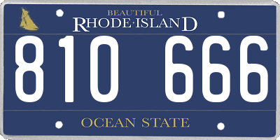 RI license plate 810666