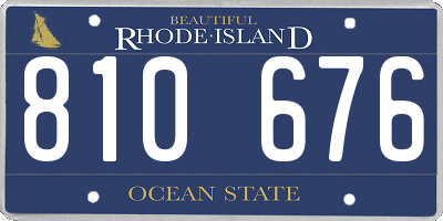 RI license plate 810676