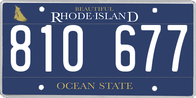 RI license plate 810677
