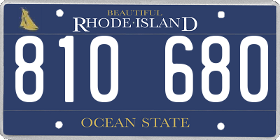 RI license plate 810680