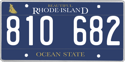 RI license plate 810682