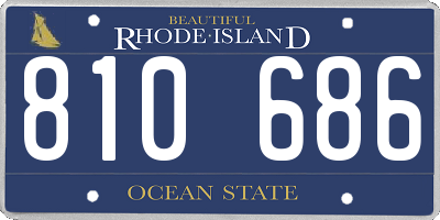 RI license plate 810686