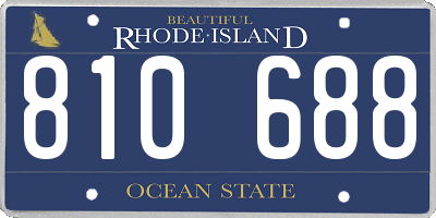 RI license plate 810688