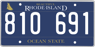 RI license plate 810691