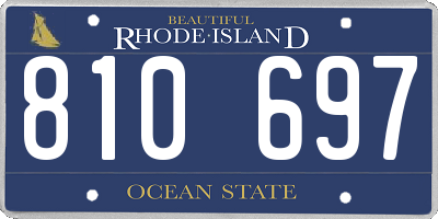 RI license plate 810697
