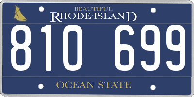RI license plate 810699