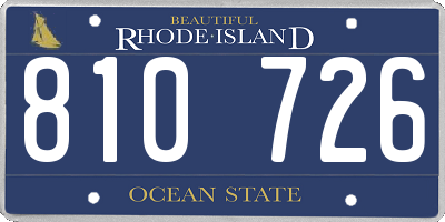 RI license plate 810726