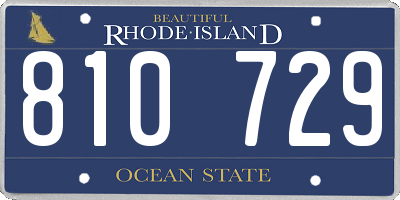 RI license plate 810729