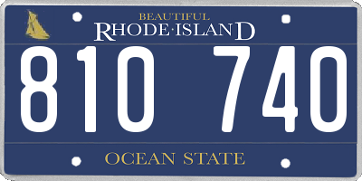 RI license plate 810740