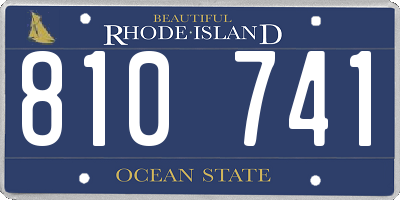 RI license plate 810741