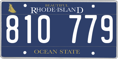 RI license plate 810779
