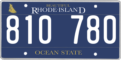 RI license plate 810780