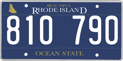 RI license plate 810790