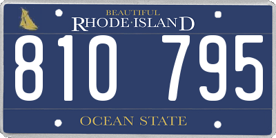 RI license plate 810795