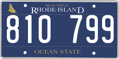 RI license plate 810799