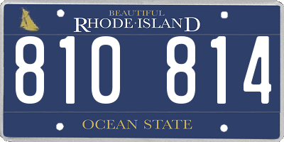 RI license plate 810814