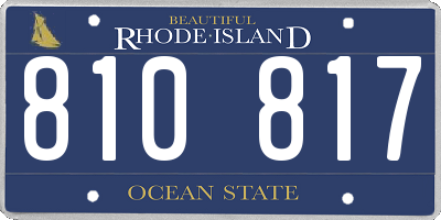 RI license plate 810817