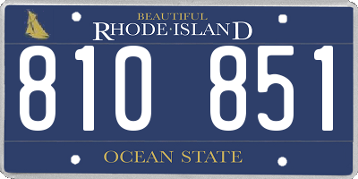 RI license plate 810851