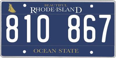 RI license plate 810867