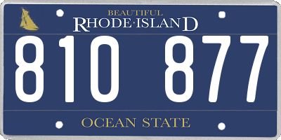 RI license plate 810877
