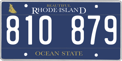 RI license plate 810879