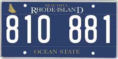 RI license plate 810881